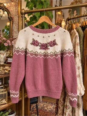 Vintage Jantzen Knit Sweater | Beautiful Colour Combo | Size M